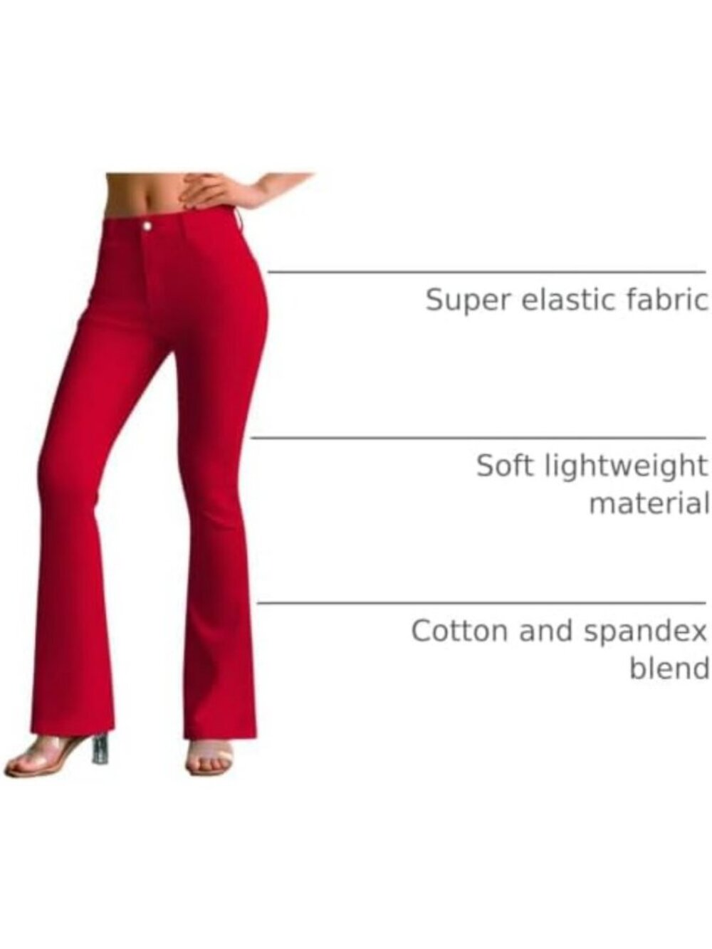 Trendy Stretchy Flare Jeans for Women | Mid Rise Bootcut Curvy Denim Pants - Picture 4 of 6